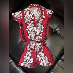 Royal Hawaiian matching set lightly worn size 12 months